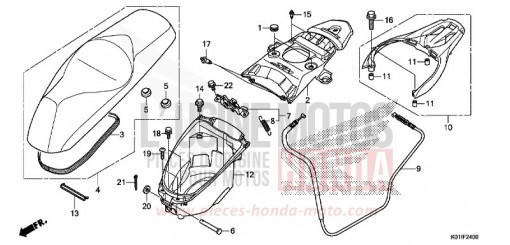 SEAT/LUGGAGE BOX SH125ADE de 2014
